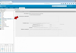 Z listy funkcji w lewym menu należy wybrać pozycję "Powiadomienie o nieobecności", po jej wybraniu uzyskamy możliwość skonfigurowania naszej automatycznej odpowiedzi, czyli autorespondera.